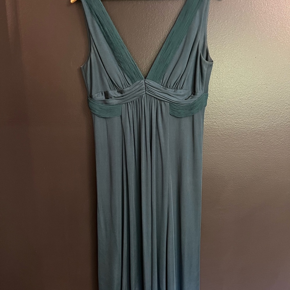 Elie Tahari Teal Pleated Dress